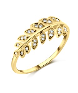 Gold Plated Silver Ring NSR-735-GP